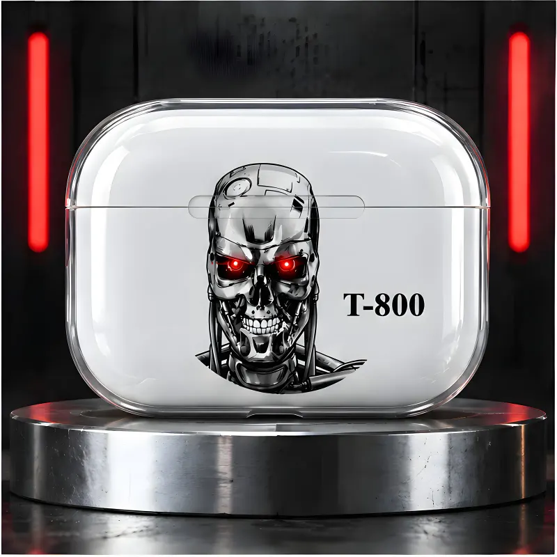 T-800 Endoskeleton (The Terminator) Original glowing eye case on AirPods Pro 2