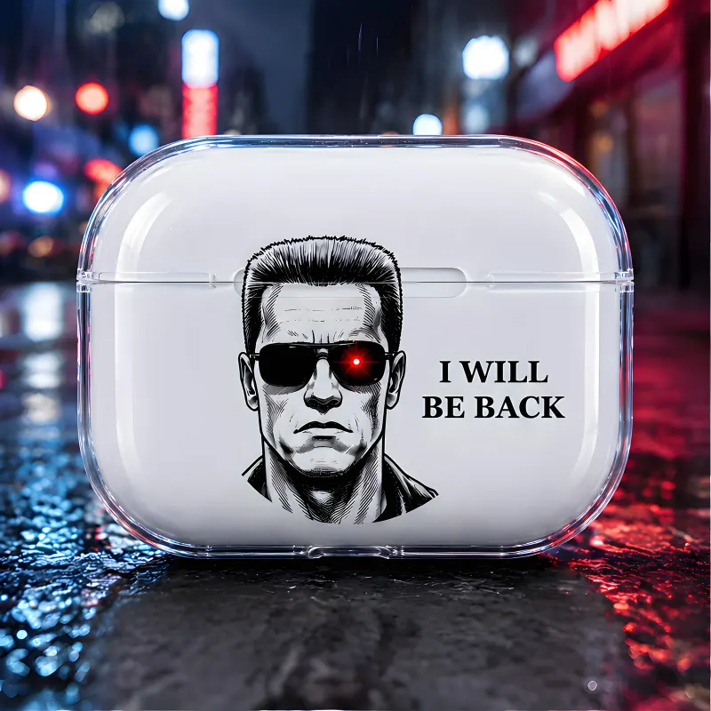 T-800 Shades (The Terminator) Manga glowing eye case on AirPods Pro 2
