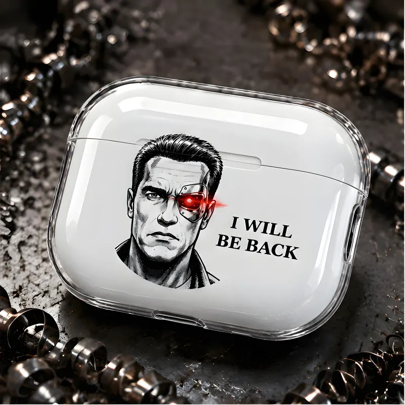 Terminator (The Terminator) Manga glowing eye case on AirPods Pro 2